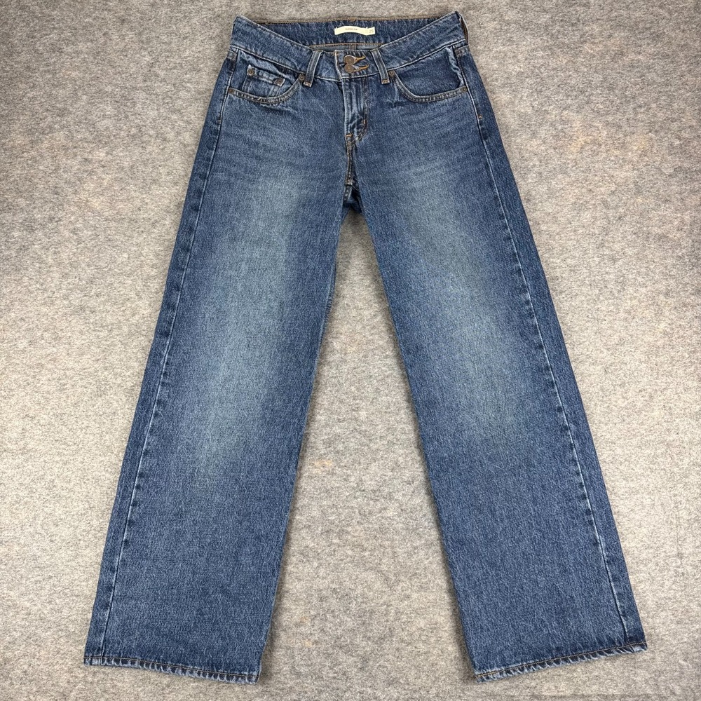 Levi's Superlow Loose Jeans Denim Cotton Pockets Blue Womens 25x30